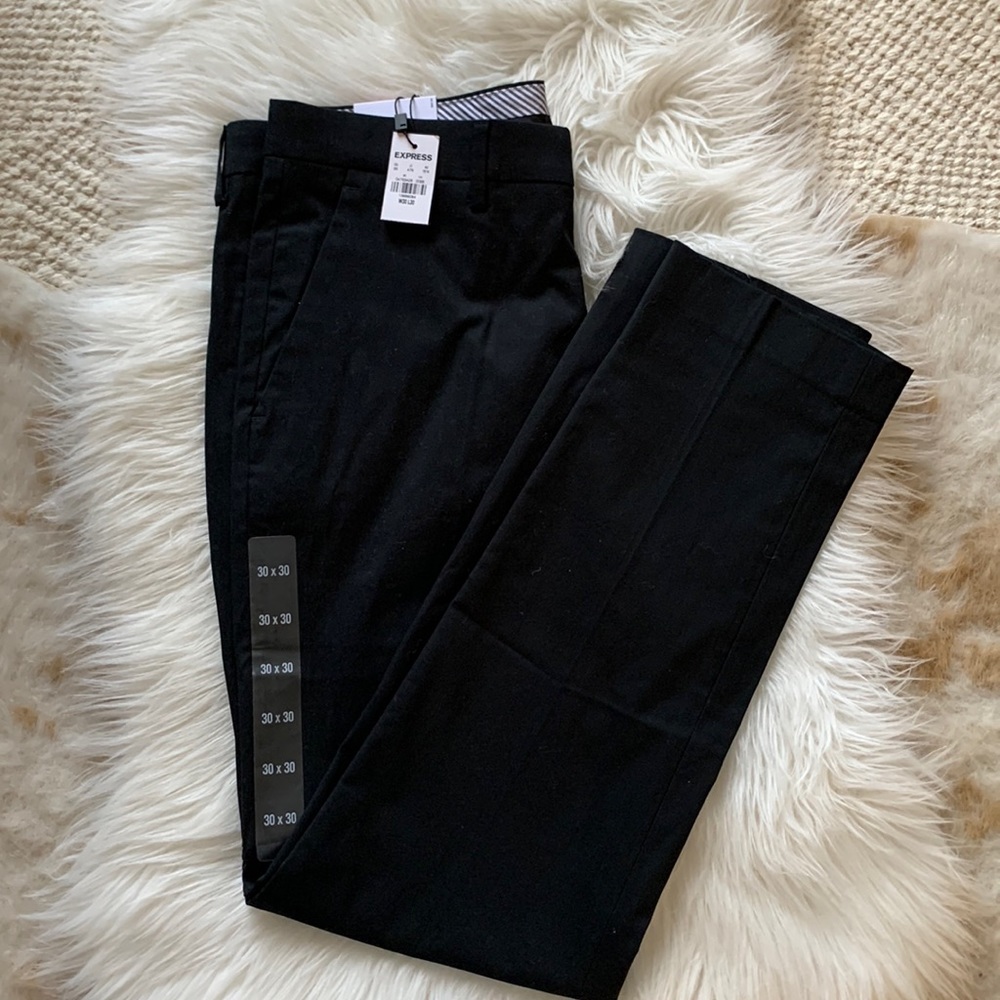 Express mens Black dress pant Extra Slim 30x30